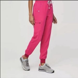 Women’s high waisted shocking pink figs